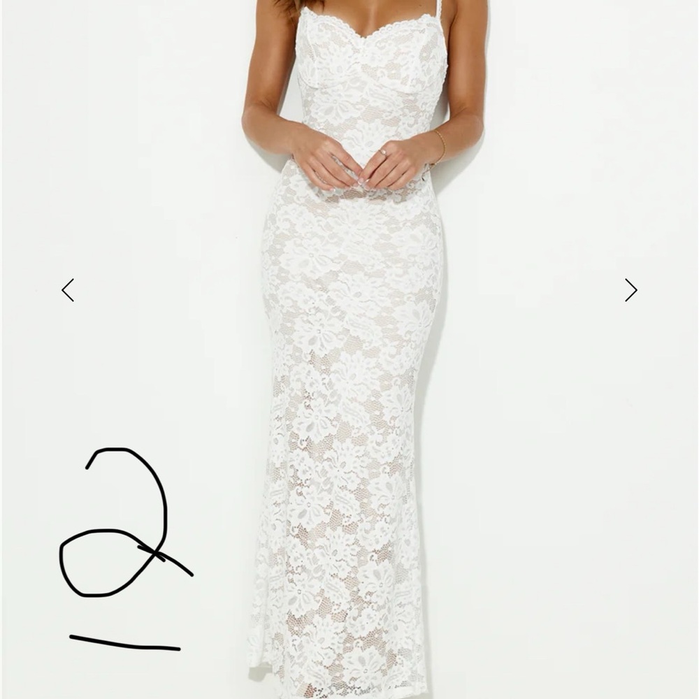 Chic White Lace Bridal Gown